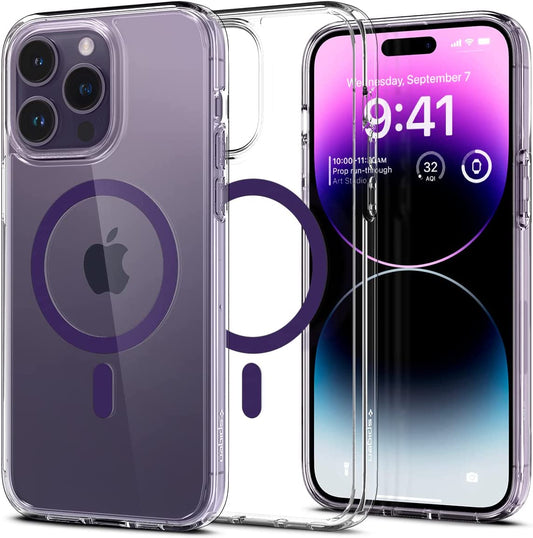 Spigen Ultra Hybrid (Magfit) [Anti-Yellowing Technology] Designed for Iphone 14 Pro Max Case (2022) - Deep Purple  Spigen   