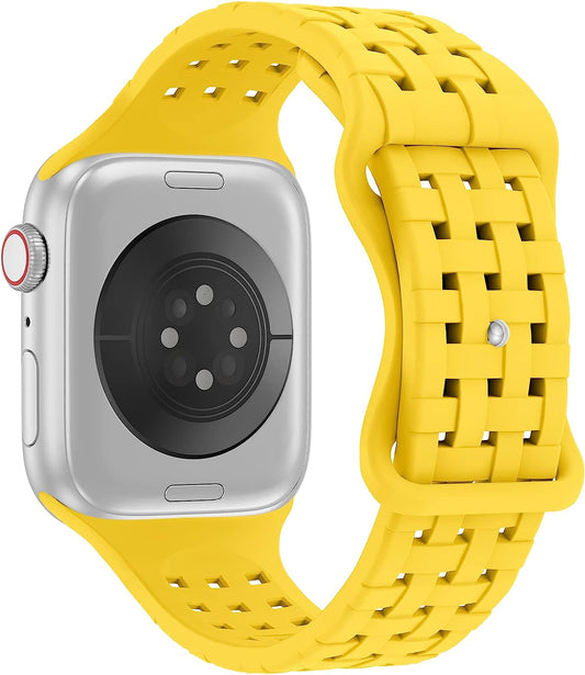 Drimobiuty Silicone Braided Bands Compatible with Apple Watch 38Mm 40Mm 41Mm 42Mm 44Mm 45Mm, Replacement Sport Breathable Wristbands Strap for Iwatch Series 8/7/6/5/4/3/2/1 SE Women Men  Drimobiuty   