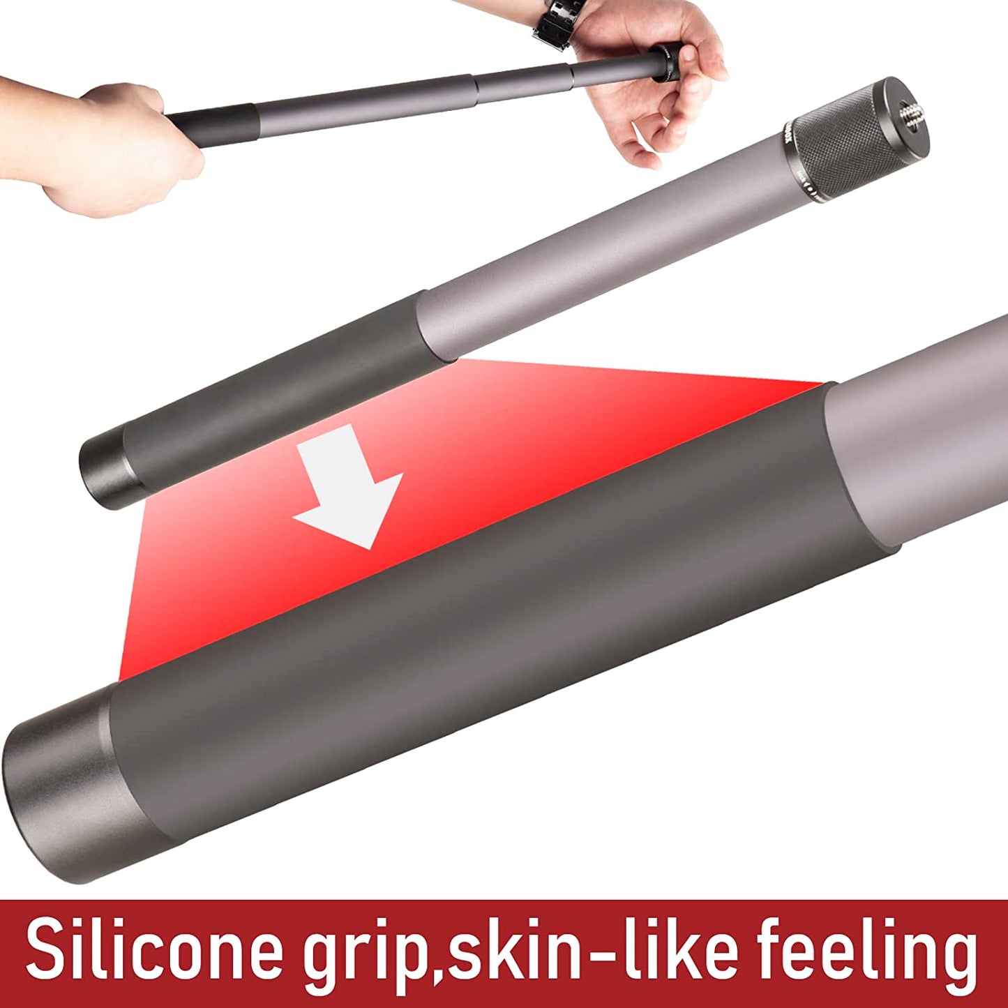 Gimbal Extension Pole,Lightweight and Strong 3 Section Camera Extension Pole Universal Compatible with Digtital Camera Iphone Smartphone Gimbal Stabilizer Camera Pole  Zelnoox   