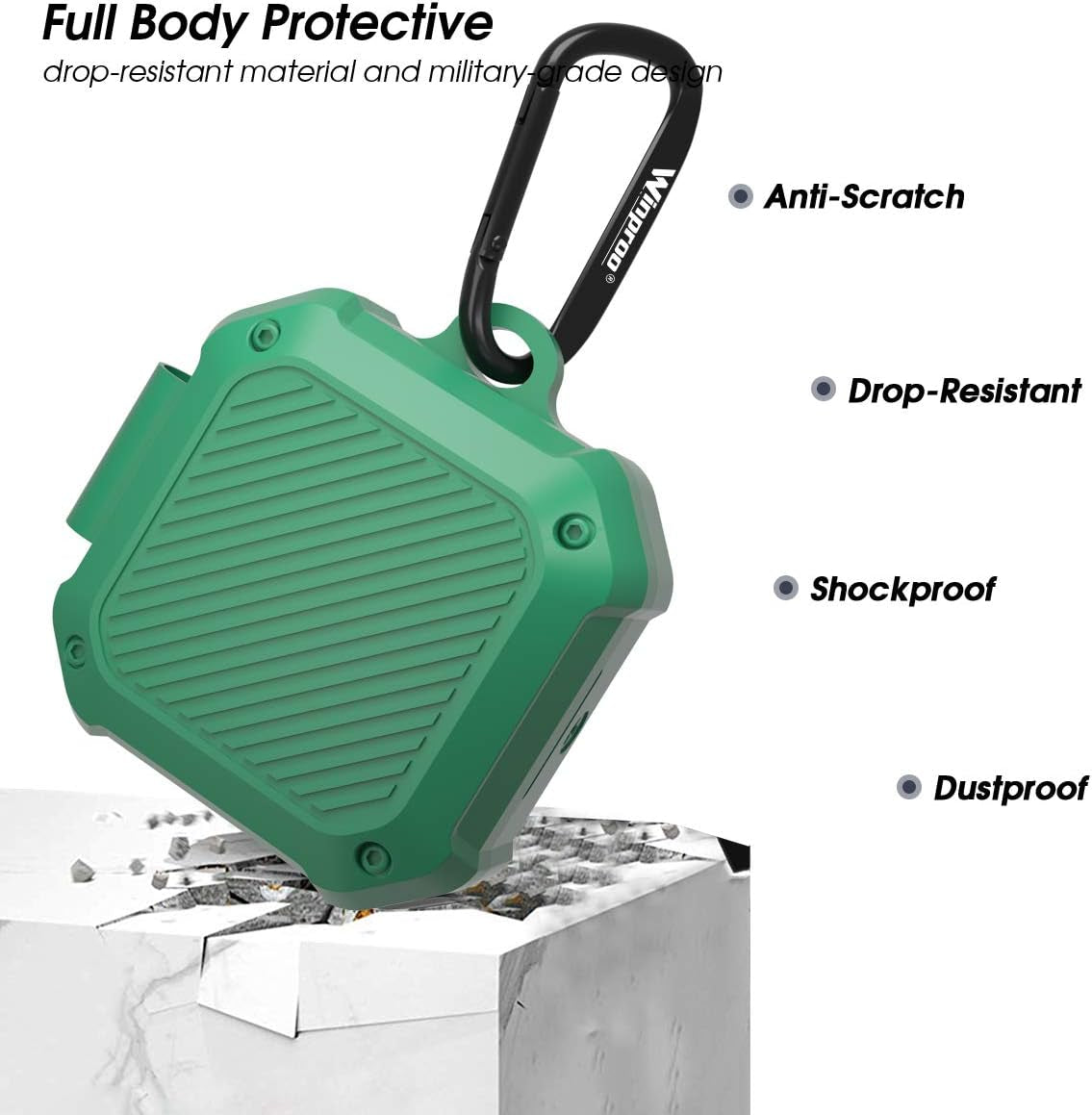 Winproo One-Piece Armor Cover Compatible Galaxy Buds 2 / Pro 2021 Galaxy Buds Live 2020 Case, Silicone Shock Resistant Samsung Earbuds Full Body Protective Case with Zipper Box and Keychain  YING GE   