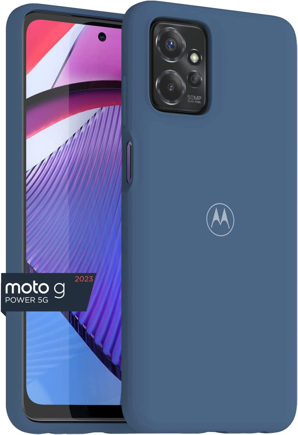 Motorola Moto G Power 5G (2023) Protective Case- Black - Precision Fit Shock Absorbing Cases for Enhanced Phone Grip, Style, Drop Protection for Your Moto G Power 5G 2023  Salom America Company Dusk Blue Case 