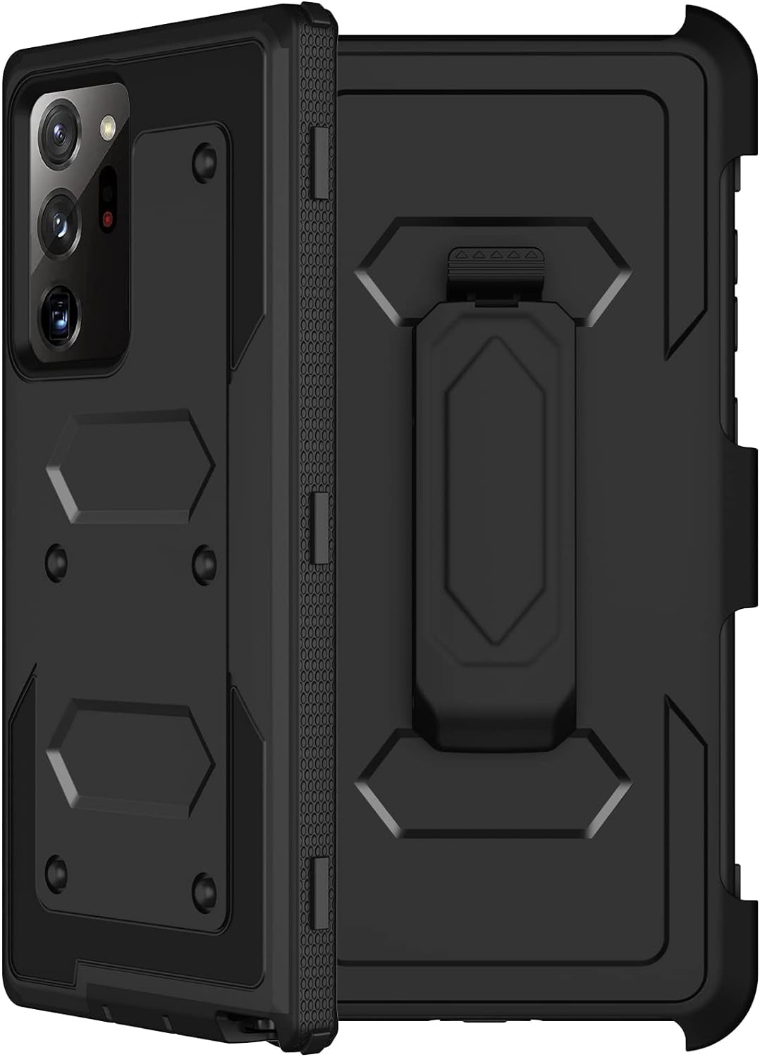 For Galaxy Note 20 Ultra Case with Belt Clip Holster, 2 Screen Protector, Military Grade Full Body Heavy Duty Shockproof Rugged Protective Cover for Samsung Galaxy Note 20 Ultra 5G (Blue)  RubCase Purple C  