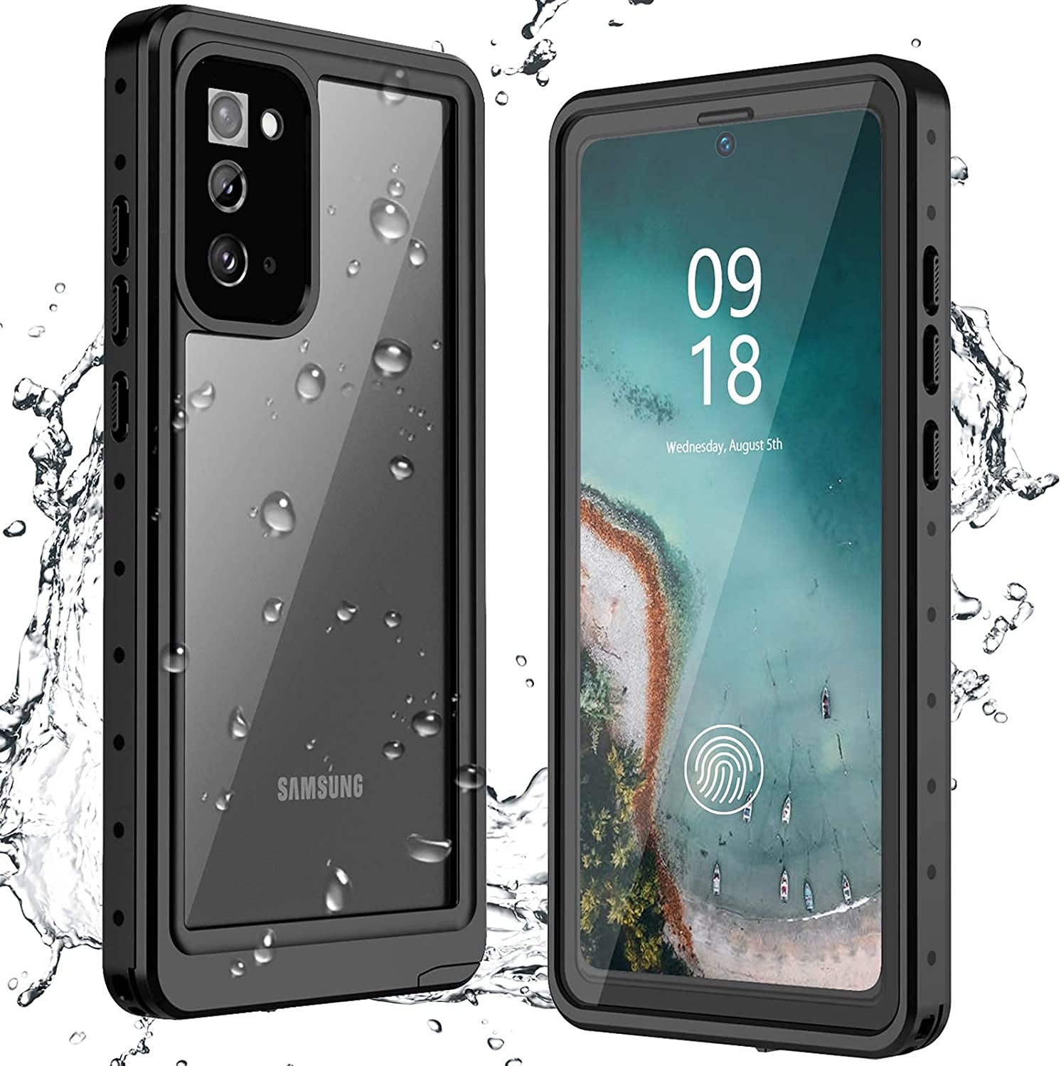 ANTSHARE for Samsung Galaxy Note 20 Case Waterproof, Built in Screen Protector 360° Full Body Heavy Duty Protective Shockproof IP68 Underwater Case for Samsung Galaxy Note 20 6.7Inch(Black)  ANTSHARE   