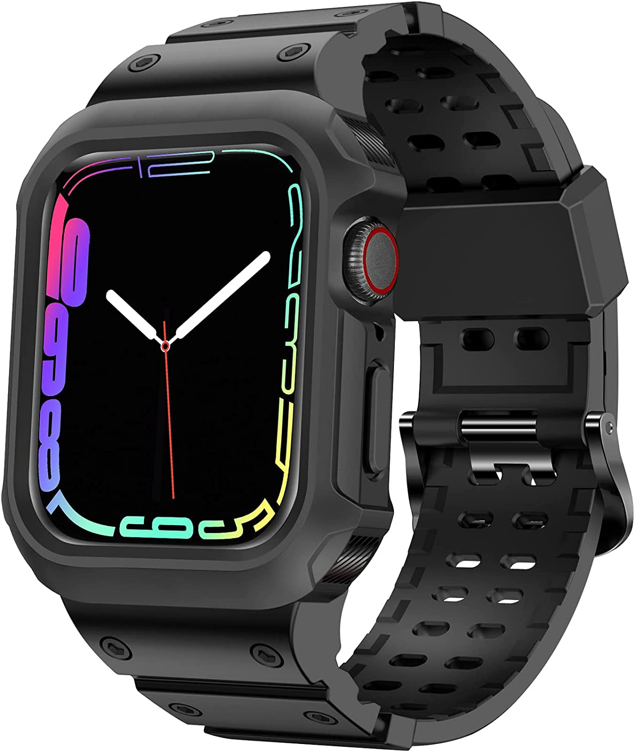XYF Compatible for Apple Watch Ultra Band 49Mm 45Mm 44Mm 42Mm 41Mm 40Mm 38Mm with Case for Men Women, Shockproof Durable Sport Rugged Case Band for Iwatch SE Series 8 7 6 5 4 3 2 1  XYF   