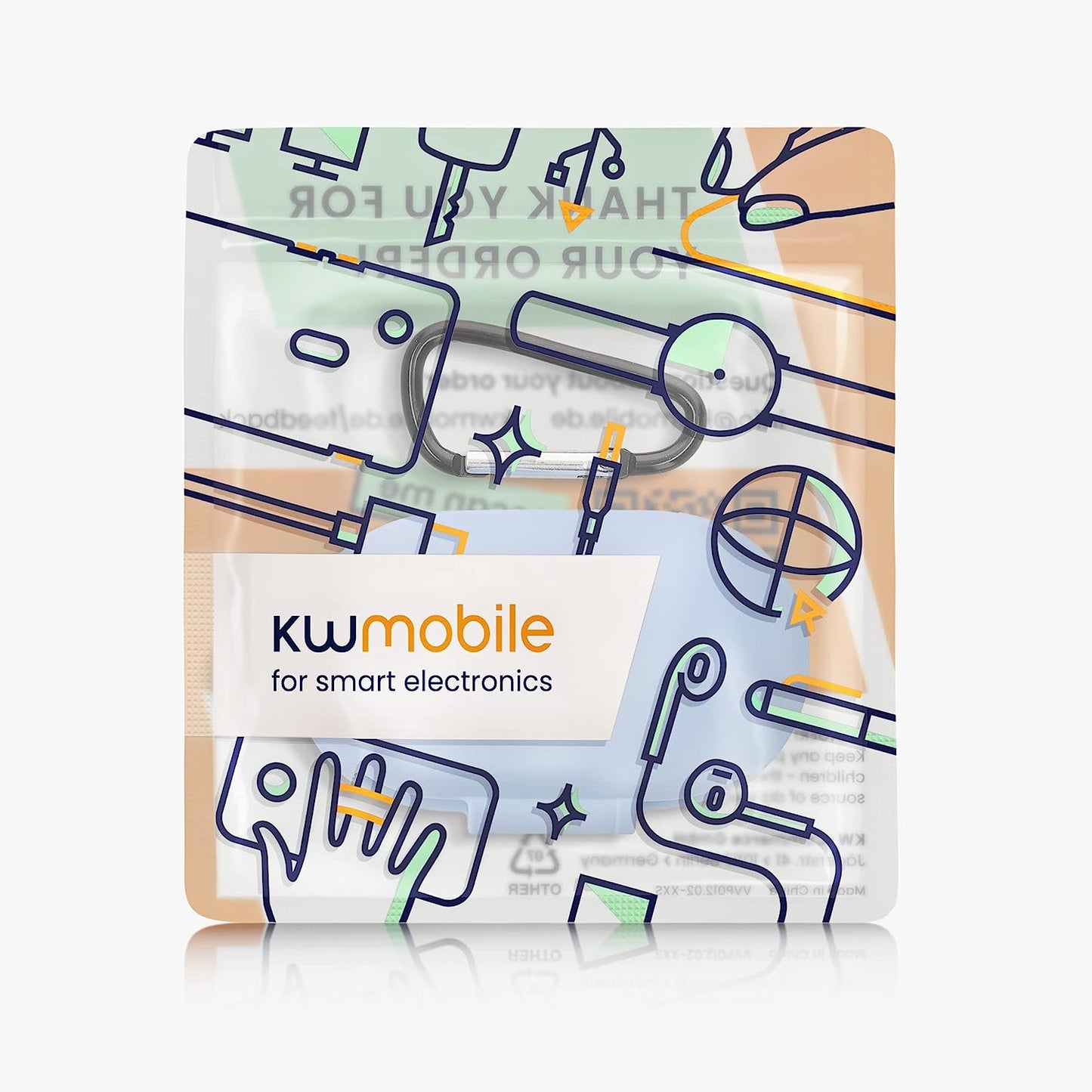 Kwmobile Case Compatible with Samsung Galaxy Buds 2 Pro/Buds 2 / Buds Live Case - Silicone Cover Holder for Earbuds - Light Blue  KW-Commerce   