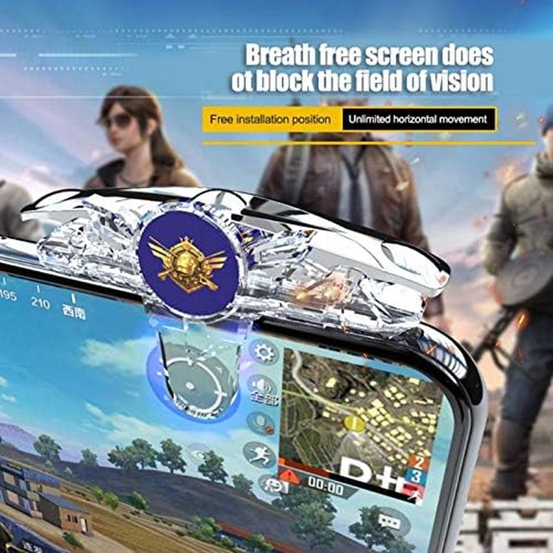 WILIAS - 2Pcs for Smart Phone Gamepad Trigger Fire Button Aim Key L1R1 Shooter for Gaming Accessories Mobile Phone Shooter Controller  WILIAS   