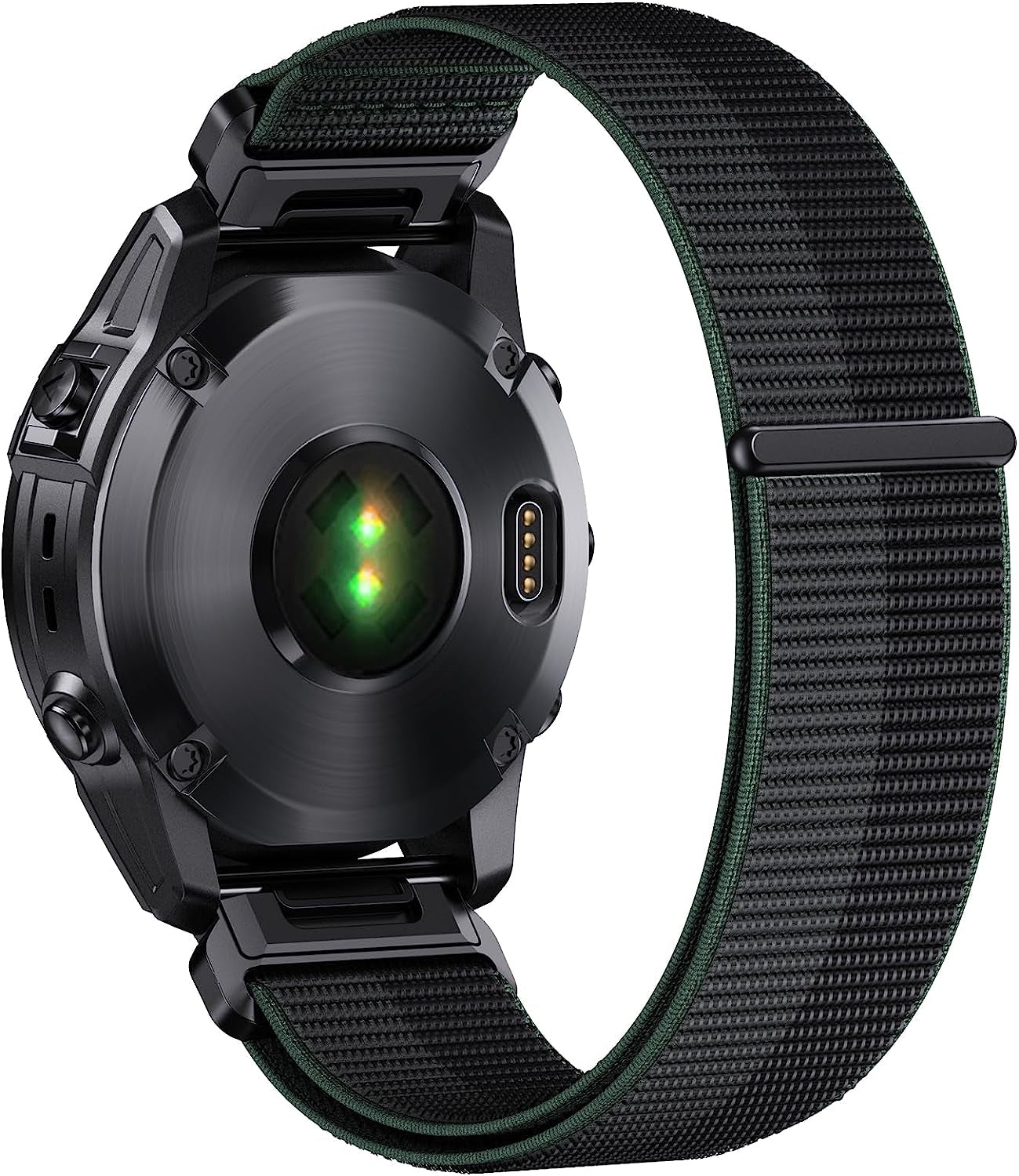 CUZOW Compatible with Garmin Fenix 7X/6X/6X Pro/5X/5X Plus, 26Mm Nylon Velcro Quick Easy Fit Watch Band Breathable Adjustable Strap Replacement for Garmin Descent MK1/D2 Delta PX/D2 Charlie  CUZOW Black/Grey  