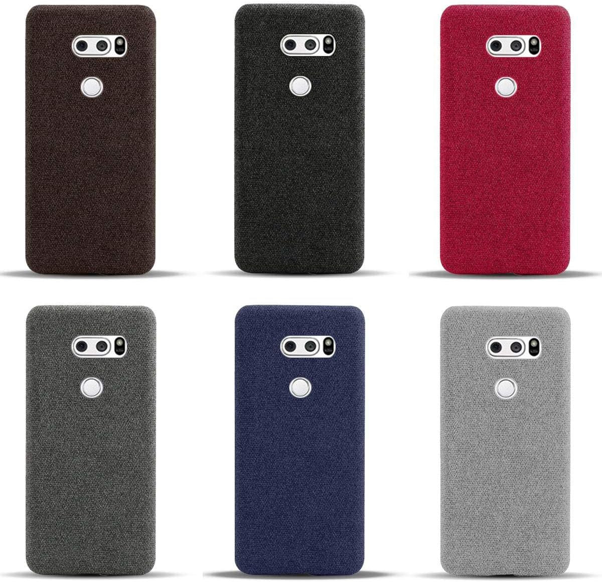 Grandcase LG V30 Case,Ultra-Thin Felt Cloth Anti-Fingerprint Shock Absorber Protective Cover for LG V30 6.0" -Dark Grey  Grandcaser   