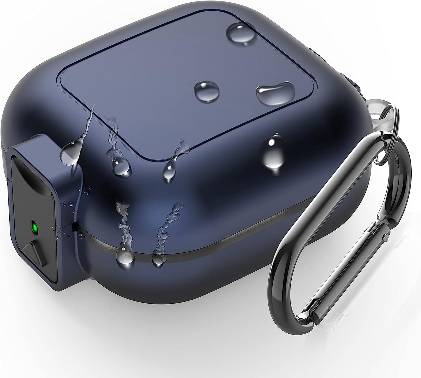 (With Secure Lock) IPX68 Waterproof Case for Samsung Galaxy Buds2 Pro Case (2022)/ Galaxy Buds Pro Case(2021)/ Galaxy Buds 2 Case (2021)/ Galaxy Buds Live Case (2020) Hard PC Protective Case (Black)  Galafoki Blue  