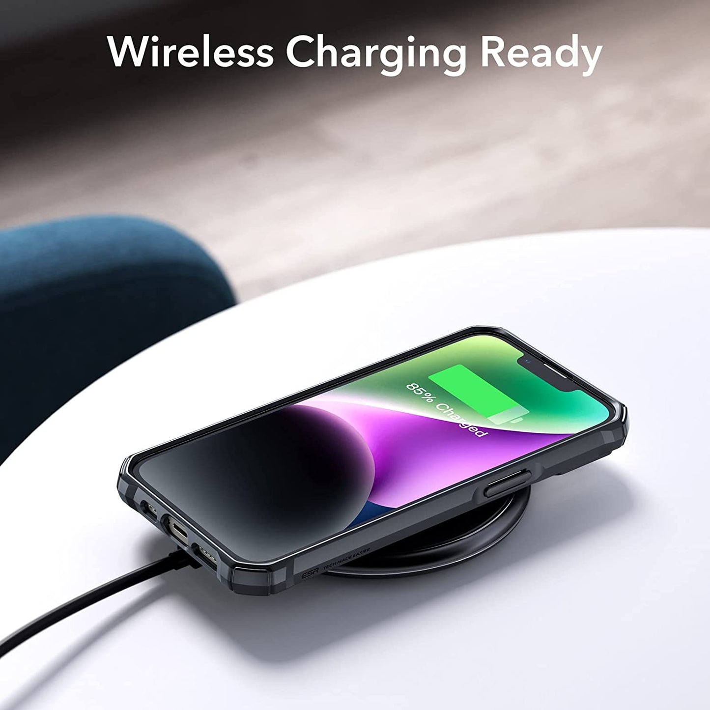 ESR for Iphone 13 Case/Iphone 14 Case Clear, Military-Grade Protection, Shockproof Air-Guard Corners, Yellowing-Resistant Acrylic Back, Phone Case for Iphone 14/Iphone 13, Air Armor Case,Frosted Black  Electronic Silk Road Corp   