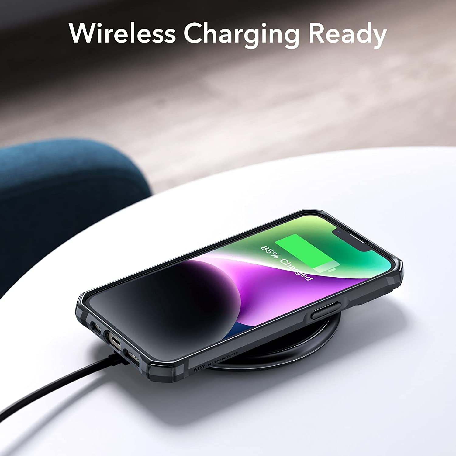 ESR for Iphone 13 Case/Iphone 14 Case Clear, Military-Grade Protection, Shockproof Air-Guard Corners, Yellowing-Resistant Acrylic Back, Phone Case for Iphone 14/Iphone 13, Air Armor Case,Frosted Black  Electronic Silk Road Corp   