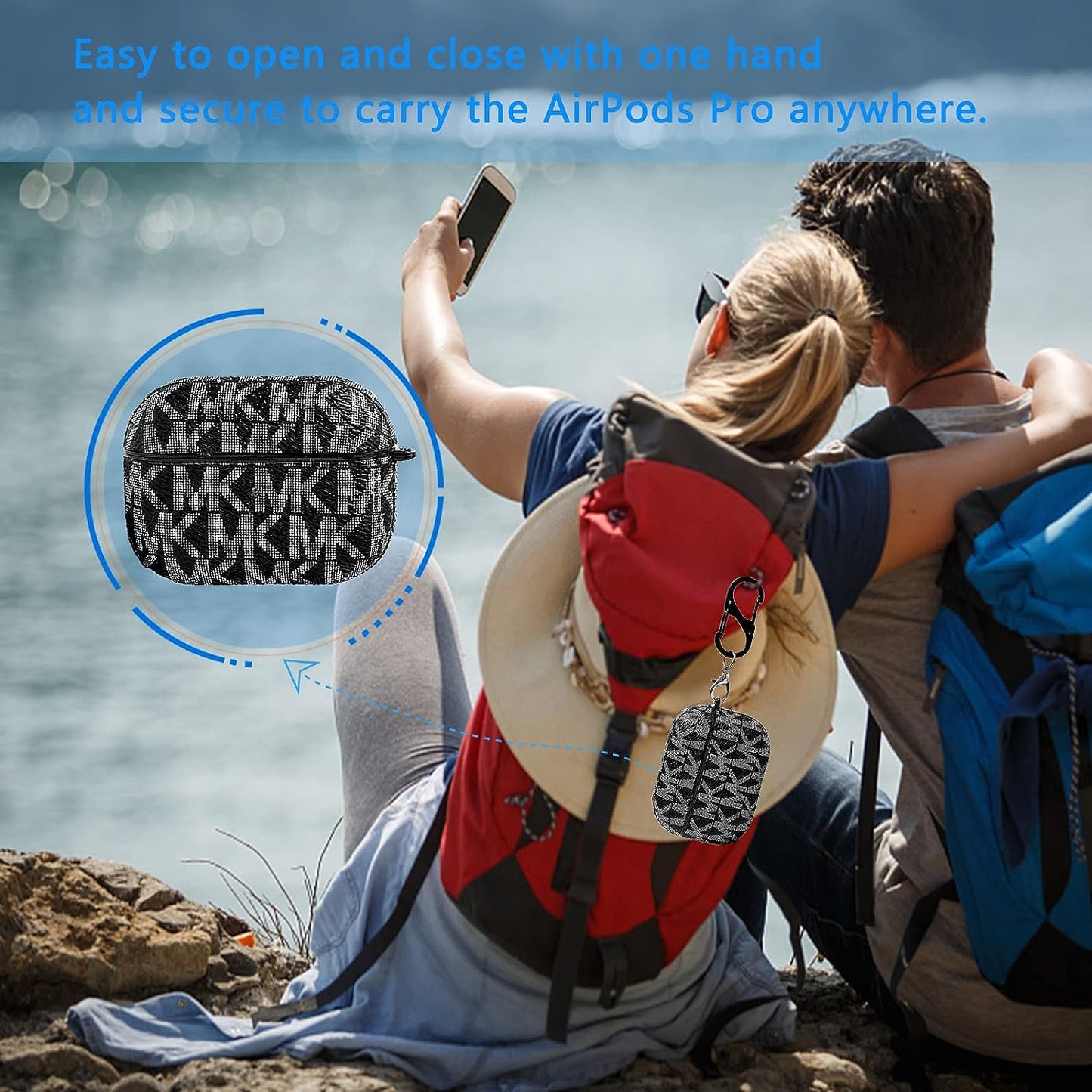 TANGABA Airpods Pro Case Cover for Women Men, Full Body Shockproof Hard Shell Protective Cover Case with Keychain Compatible with Airpods Pro Charging Case [Front LED Visible]  WAWINER   