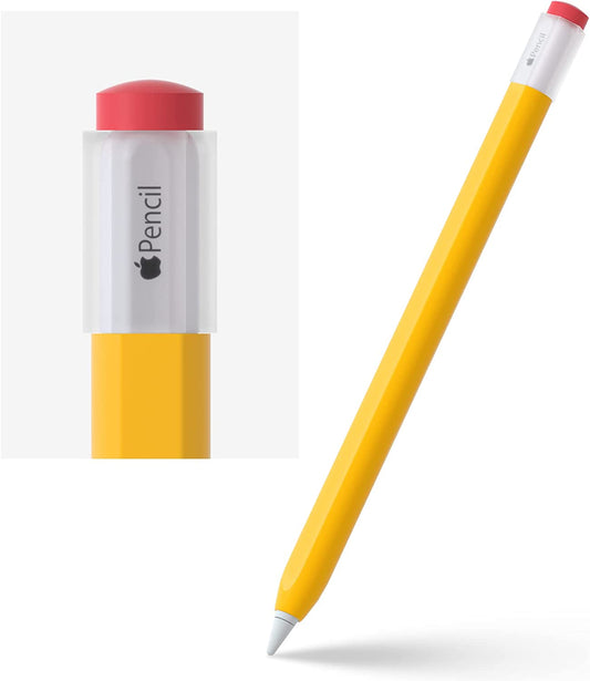 ELETIUO Silicone Case for Apple Pencil 2Nd Generaion Cover,Protective Holder Grip Sleeve with Cap Accessories Compatible for Ipad Pro 11 12.9 Inch,Yellow  Litumfen   