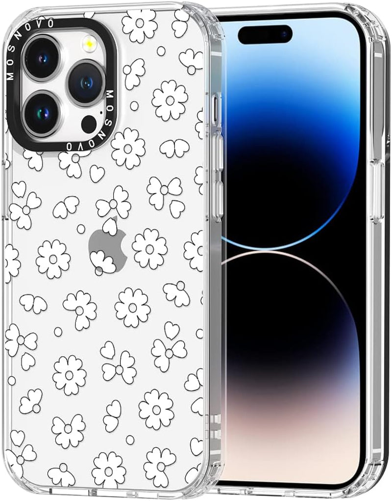 MOSNOVO Compatible with Iphone 14 Pro Max Case, [Buffertech 6.6 Ft Drop Impact] [Anti Peel off Tech] Clear TPU Bumper Women Girl Phone Case Cover with Cute Cherry Designed for Iphone 14 Pro Max 6.7"  MOSNOVO   