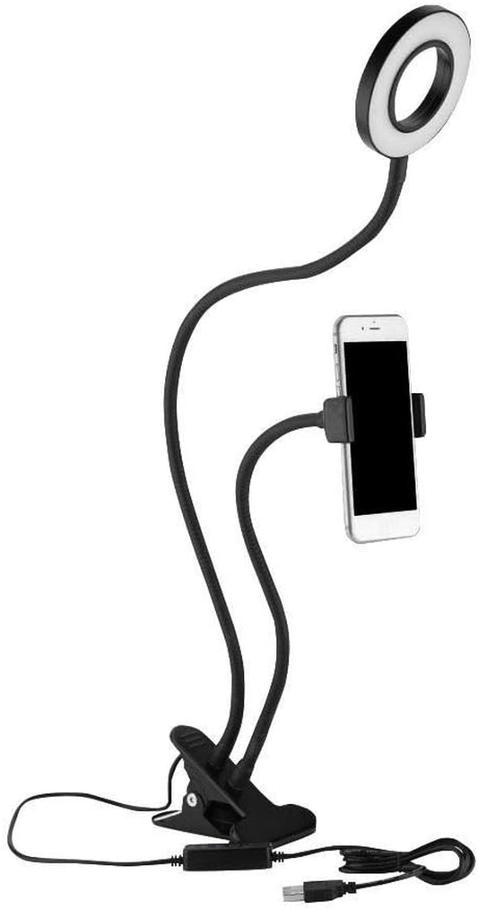 Selfie Ring Light Stand, 360¡Ã Long Arm Table Holder LED Circle Fill-In Light for Makeup and Live Stream  Riuty   