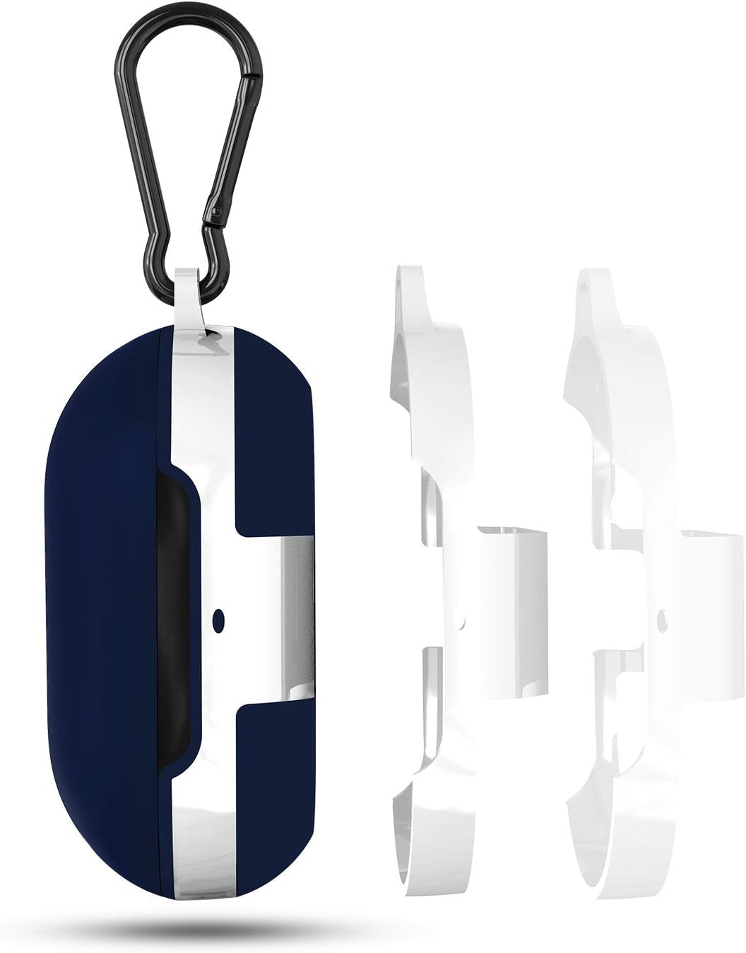 2 Packs Silicone Cover for Galaxy Buds Case/Galaxy Buds + plus Case,With Carabiner Full Body Protections Skin Accessories Compatible Samsung Galaxy Buds plus (Navy Blue and Burgundy)  meiyasy   