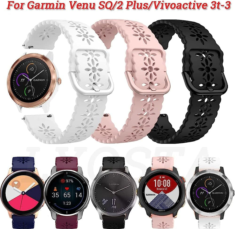 RAYESS NEW 20Mm Smart Watch Band for Garmin Vivoactive 3-3T/Venu 2 SQ Vivomovehr Forerunner 645 245M Silicone Strap Watchband Accessory  RAYESS   