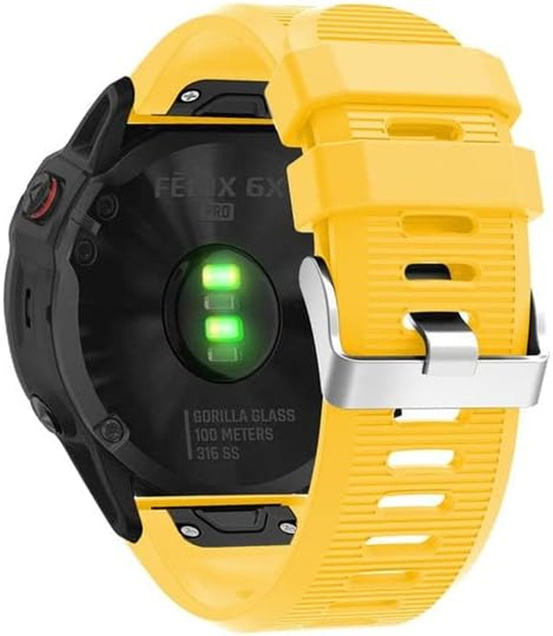 KOSSMA 26Mm Width Outdoor Sport Silicone Replacement Watch Strap for Garmin Fenix 5X plus 6X Pro 3 HR Band Wristband Watchband Bracelet  KOSSMA J 26mm For Tactix Delta 