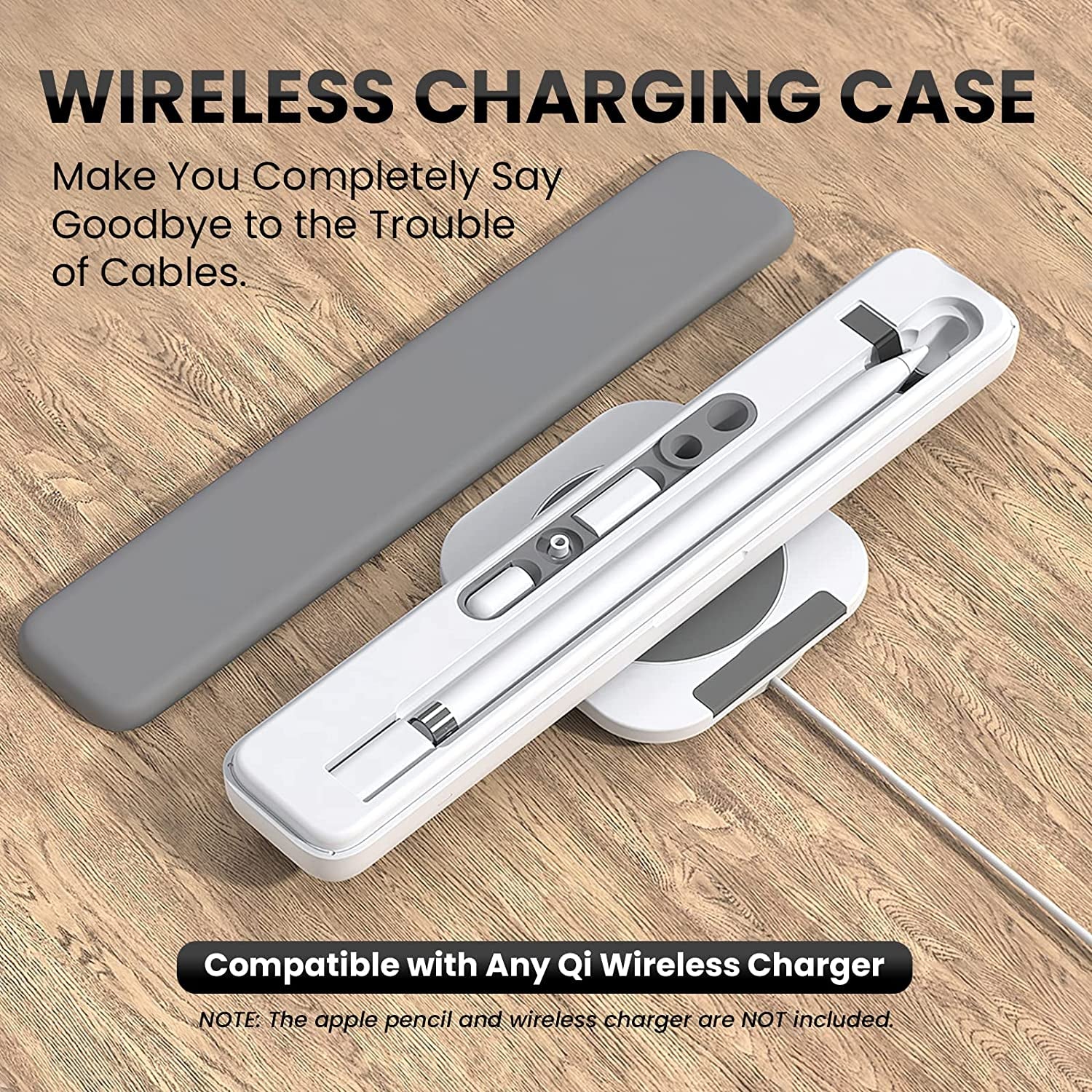 Apple Pencil 1St Generation Case, HAMOPY Wireless Charging Case Compatible with Apple Pencil 1St Generation Only, Magnetic Apple Pencil 1St Gen Charging Carrying Storage Box, Apple Pencil Accessories  HAMOPY   