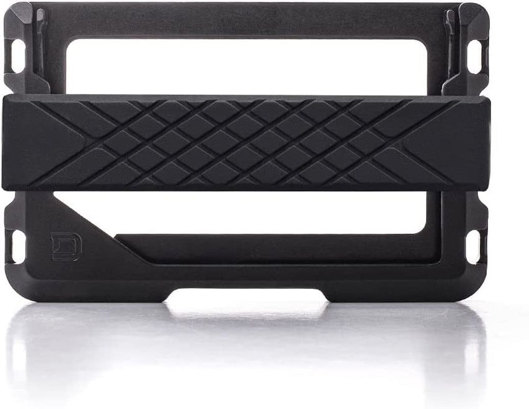 Dango D03 Dapper Bifold EDC Wallet - Made in USA - Genuine Leather, Slim, Minimalist, Metal, RFID Blocking  Dango Products Lite - Jet Black  