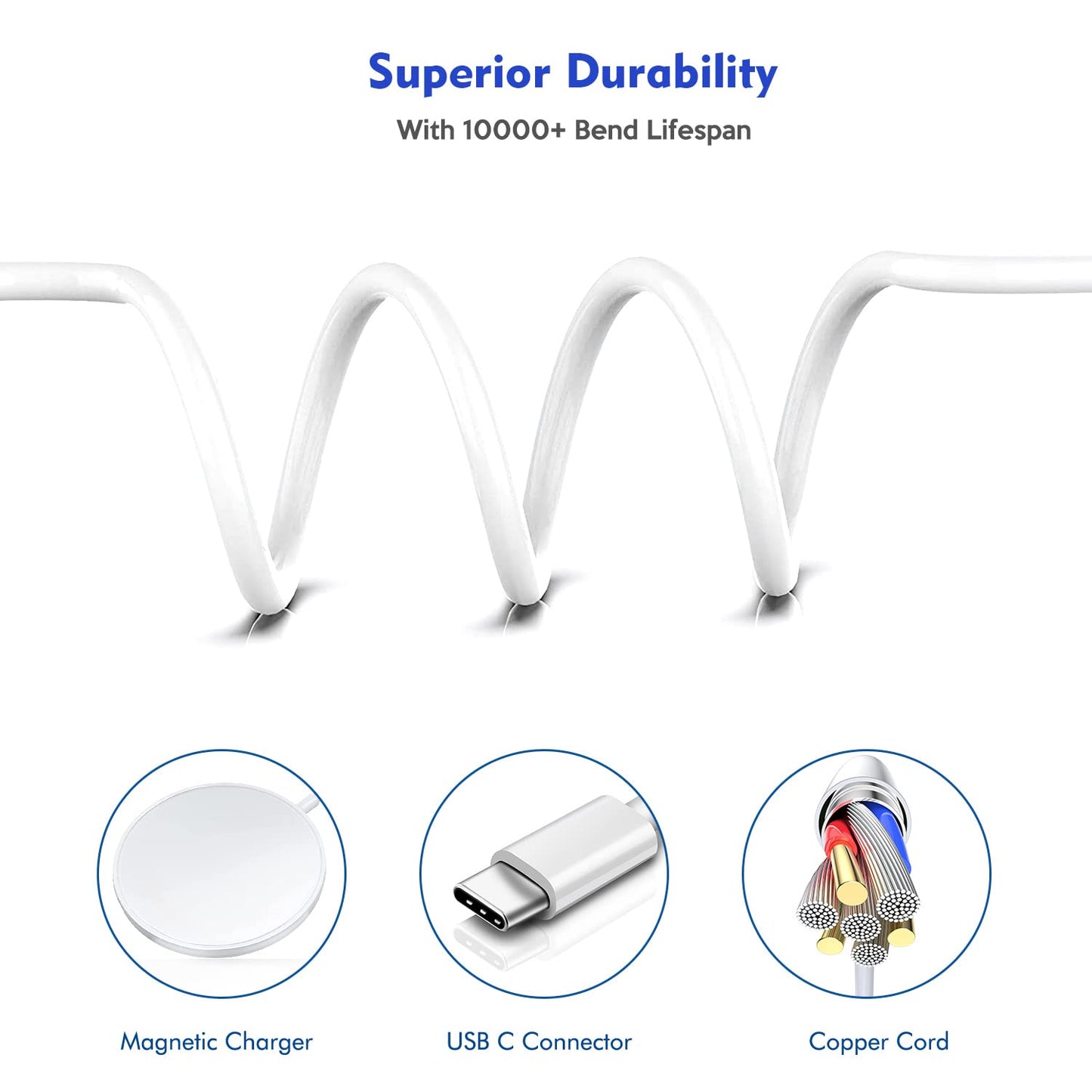 Magnetic Wireless Charger，3.3Ft【Apple Mfi Certified】15W Fast Wireless Charging Pad USB C Wireless Charger Iphone with 20W USB C Wall Charger Block for Iphone 14/Plus/13/12/Pro/Pro Max/Mini/Airpods Pro  Shenzhen Jianengwang Technology Co.,Ltd.   