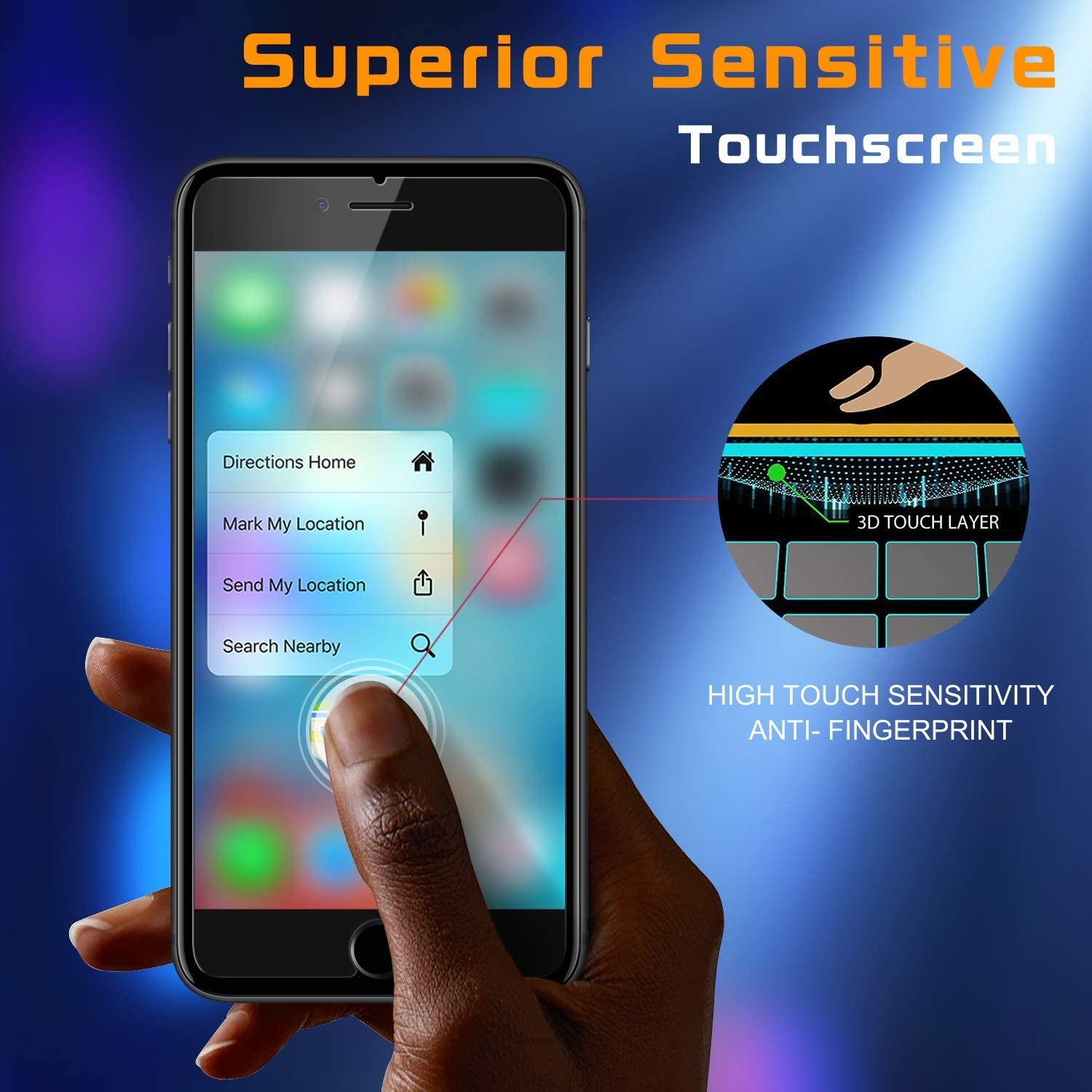 NEARPOW [4 Pack] for Iphone 8 / Iphone 7 Screen Protector [Tempered Glass] Screen Protector with [9H Hardness] [Crystal Clear] [Easy Bubble-Free Installation] [Scratch Resist]  NEARPOW   