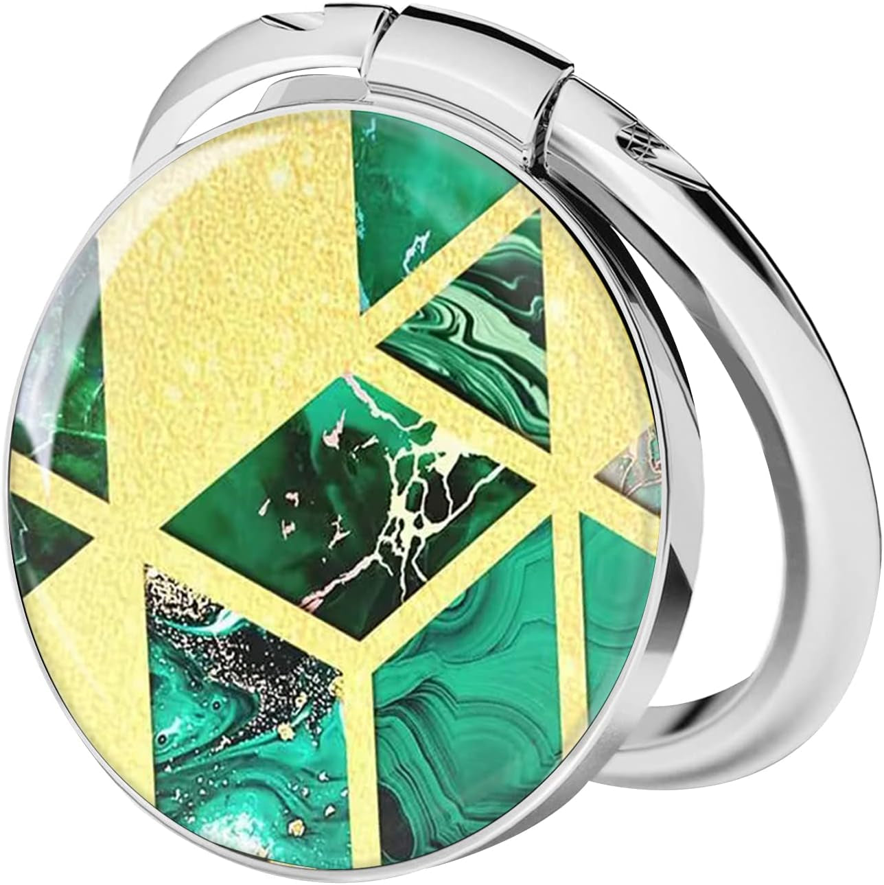 Phone Ring Holder Grip Stand - Marble Cell Phone Ring Finger Holder for Back of Phone Case, 360° Rotation Phone Kickstand Compatible with Most Phones  SUXILN-G Agate Green  