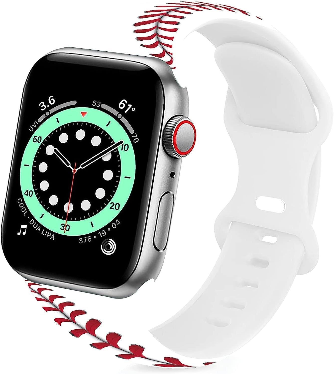 BACDOILQ Ball Game Watch Band Smartwatch Bands Compatible with Watch 38Mm/40Mm/42Mm/44Mm Soft Silicone Strap Replacement for Series 7/6/5/4/3/2/1/SE  BACDOILQ   