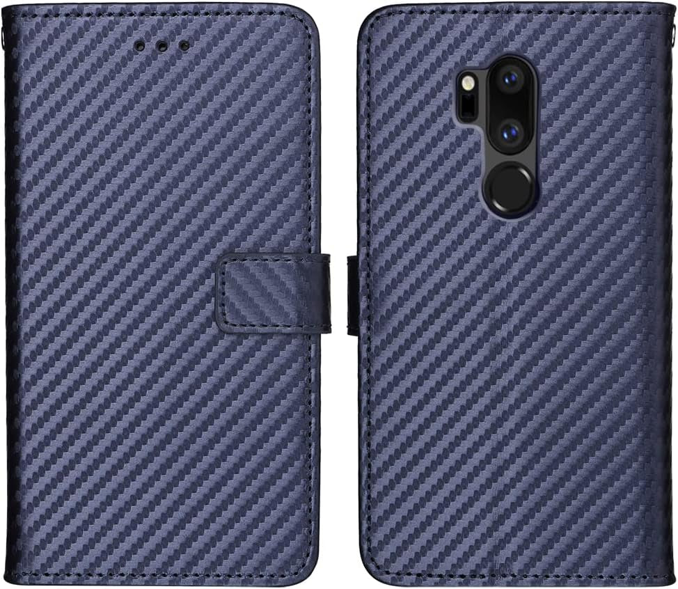 Compatible with LG G7 Thinq Wallet Case Wrist Strap Lanyard and Leather Flip Card Holder Stand Cell Phone Cover for LGG7 One G 7 plus LG7 Fit Lg7Thinq 7G Thin Q G7+ G7Thinq Lgg7Thinq Women Men Blue  WWAAYSSXA   