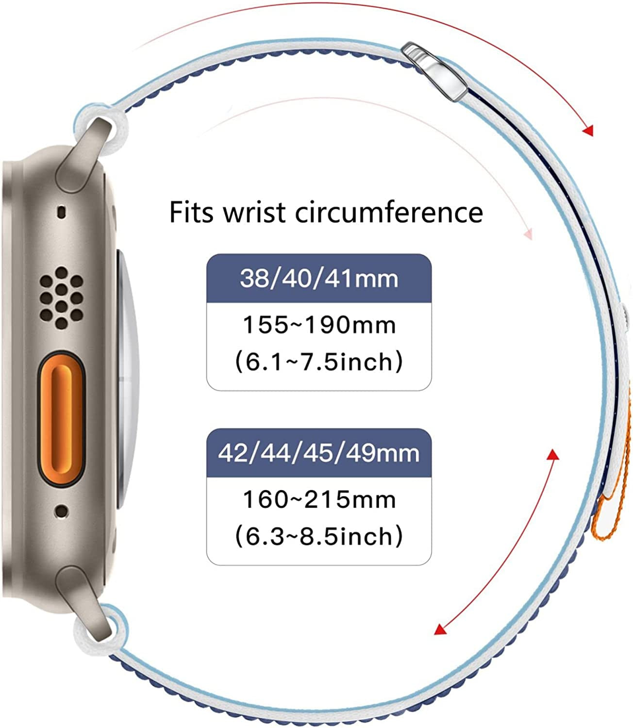 DXJKDZA Compatible with Apple Watch Ultra Band 49Mm 45Mm 44Mm 42Mm 41Mm 40Mm 38Mm for Women Men, Trail Loop Band Soft Nylon Sport Loop Strap for Iwatch Series Ultra 8 7 6 5 4 3 2 1 SE  DXJKDZA   