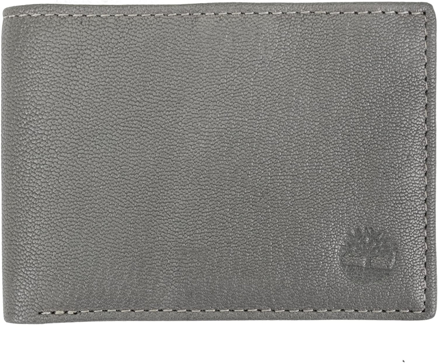 Timberland Men'S Leather RFID Blocking Passcase Security Wallet  Timberland Charcoal  