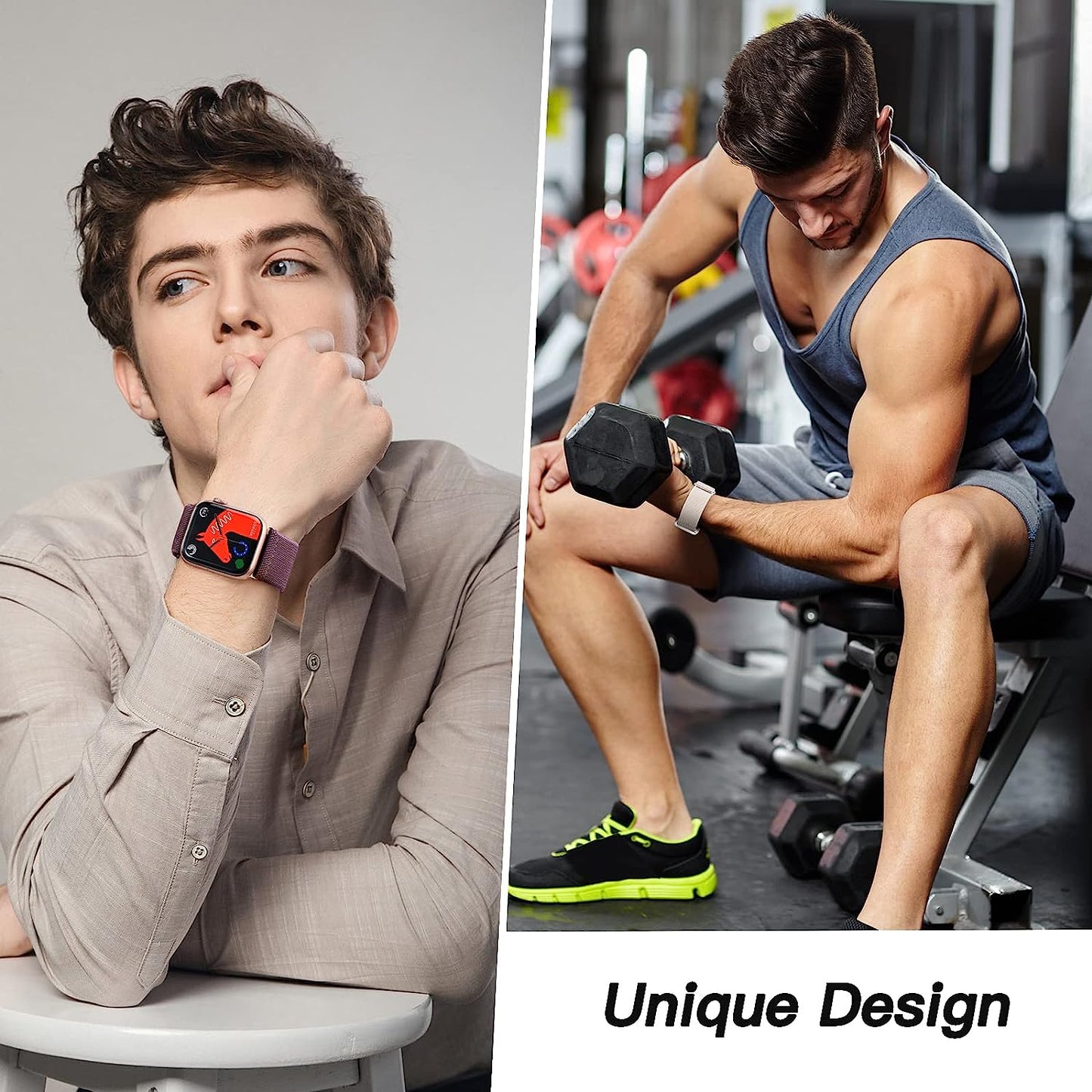 Ifuntec 6 Pack Stretchy Nylon Bands-Metal Connector-Compatible with Apple Watch Band 38Mm 40Mm 41Mm 42Mm 44Mm 45Mm 49Mm Women Men, Elastic Braided Strap for Iwatch Series Ultra 8/7/6/SE/5/4/3/2/1  iFuntec   