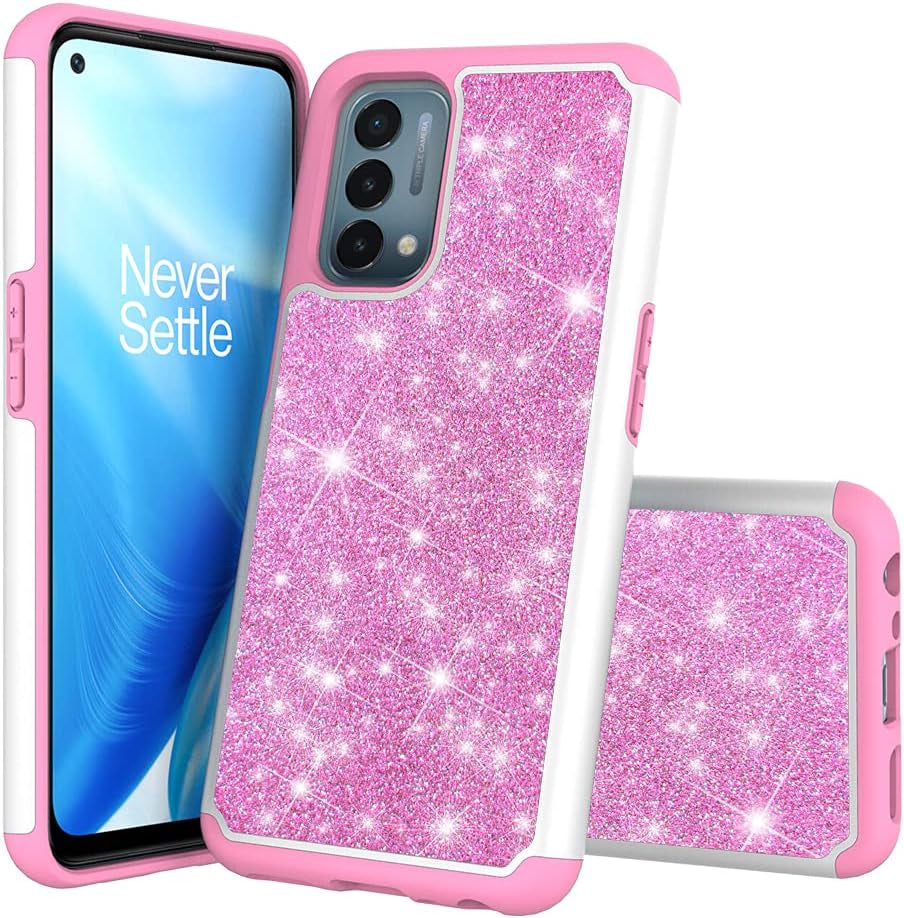 For Oneplus Nord N200 5G Case, NB Bling Phone Case Cover (Red, Oneplus Nord N200 5G)  PAPZINA Pink Oneplus Nord N200 5G 