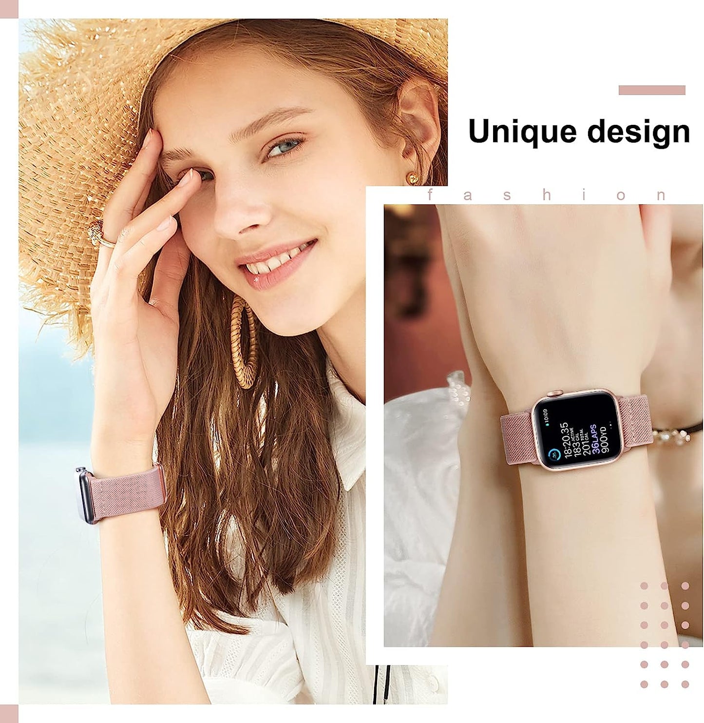 Treasuremax 4 Pack Stretchy Solo Loop Bands Compatible for Apple Watch 38Mm 40Mm 41Mm 42Mm 44Mm 45Mm 49Mm, Adjustable Nylon Elastic Braided Straps for Iwatch Serie Ultra/8/7/6/Se/5/4 3/2/1 Women Men  TreasureMax   