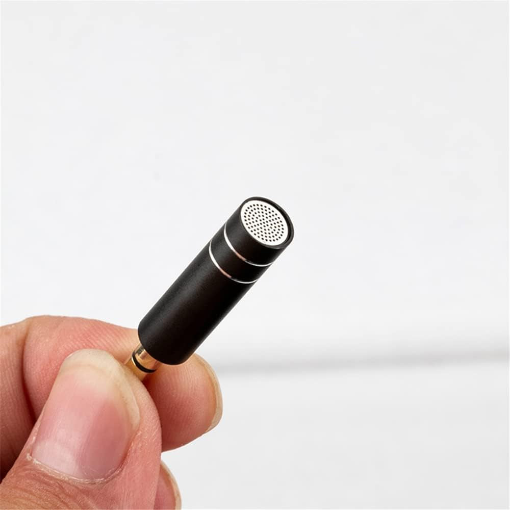 Mini Portable Microphone Jack 3.5Mm Aux 4 Pole/ 3 Pole Karaoke Mic for Recorder Mobile Phone Smart Phone Computer Laptop (Black 4 Pole)  Generic   