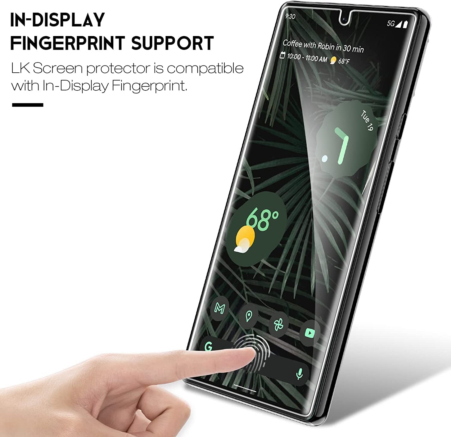 LK [2+2] Designed for Google Pixel 6 Pro Flexible TPU Film Screen Protector [Not Glass ]+ 2 Pack Tempered Glass Camera Lens Protector,Fingerprint Support, anti Scratch, Hd-Ultra Thin, Bubble-Free  LK   