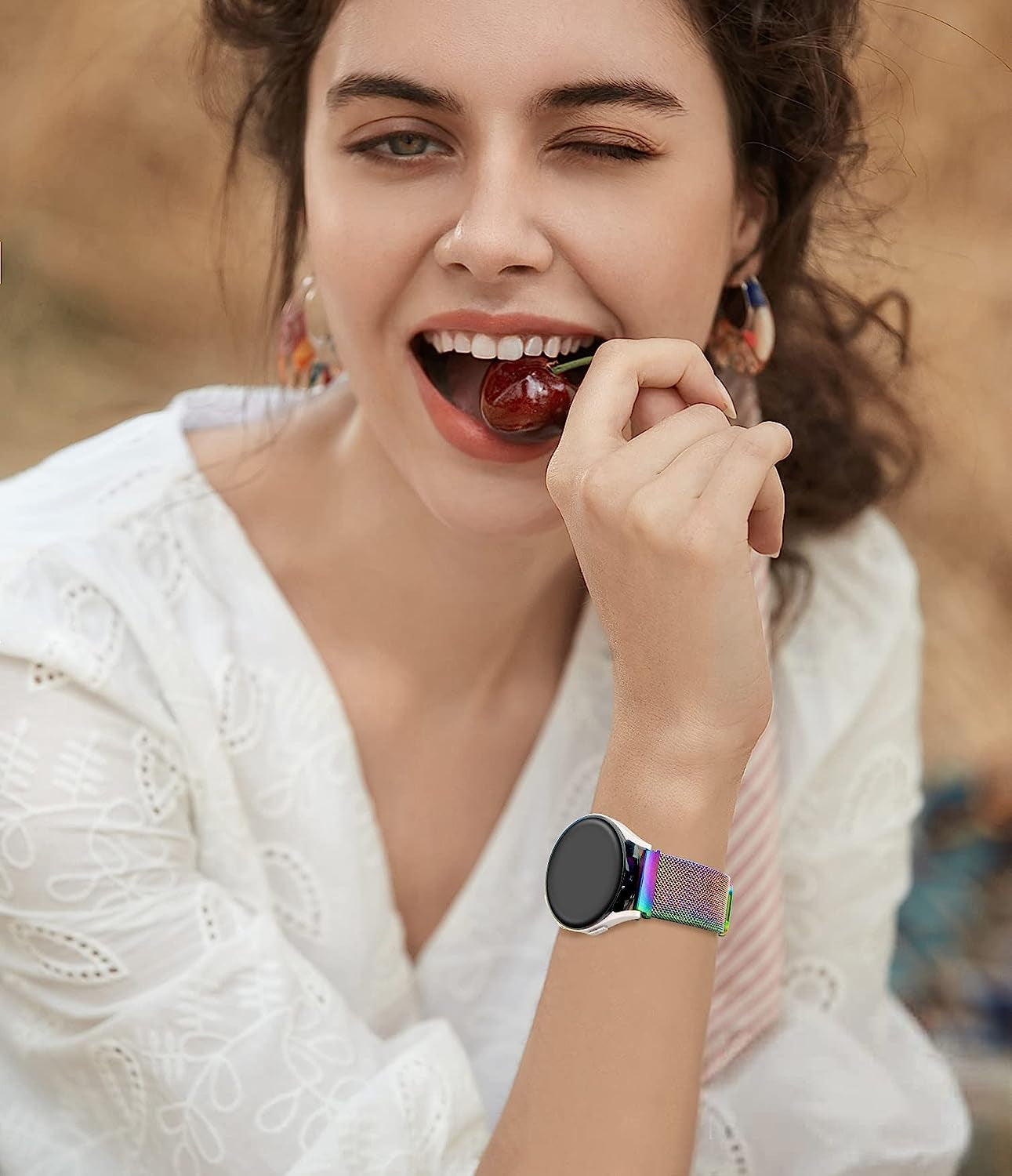 Sunnyson Milanese Metal Bands Compatible with Garmin Vivoactive 3/ Vivoactive 3 Music/ Garmin Venu/ Venu Sq Watch Band,20Mm Watch Band Mesh Stainless Steel Replacement Strap for Garmin Venu 2 Plus/Forerunner 245/ Forerunner 645 Women Men  Sunnyson   