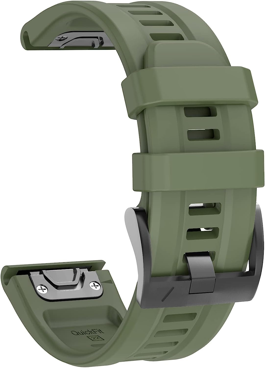 ISABAKE Compatible with Fenix 7 Band, 22Mm Easy-Fit Sport Strap Silicone Watch Band Replacement for Fenix 6/Fenix 5 Plus/Fenix 5 Smartwatch  ISABAKE Army Green 22MM 