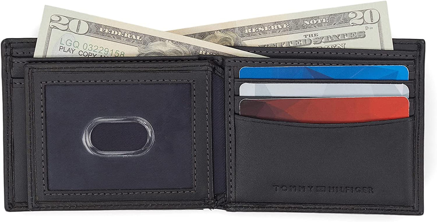 Tommy Hilfiger Men'S Slim Extra Capacity Bifold Wallet with Multiple Card Slots  Tommy Hilfiger Men's Accessories   