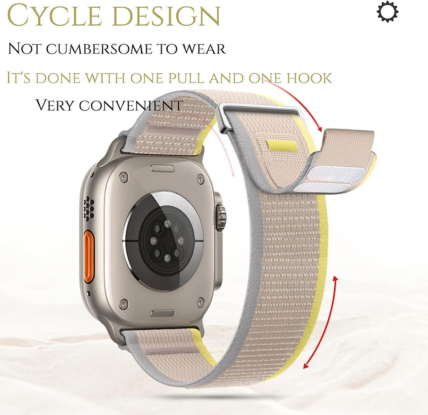 DXJKDZA Compatible with Apple Watch Ultra Band 49Mm 45Mm 44Mm 42Mm 41Mm 40Mm 38Mm for Women Men, Trail Loop Band Soft Nylon Sport Loop Strap for Iwatch Series Ultra 8 7 6 5 4 3 2 1 SE  DXJKDZA   