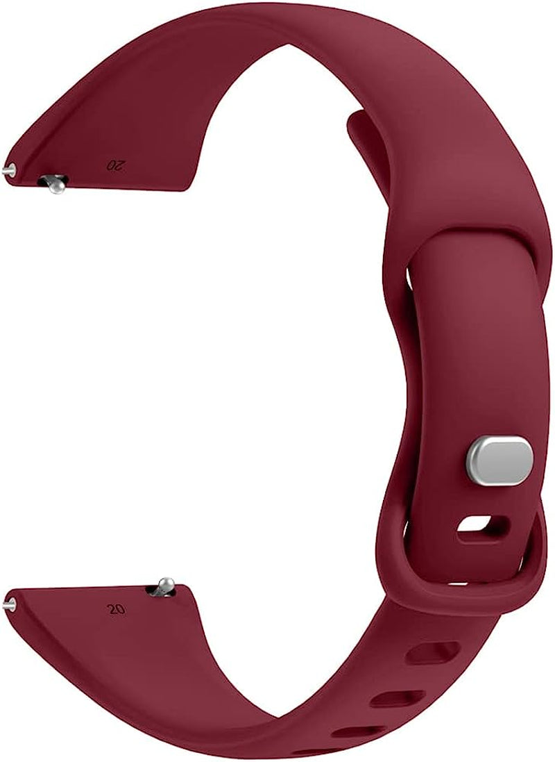 AEHON Slim Narrow Bands for Garmin Vivoactive 3/3 Music/Forerunner 245/645/Vivomove Hr/Venu Sq 20Mm Soft Silicone Sport Wristbands  AEHON Wire Red Venu 