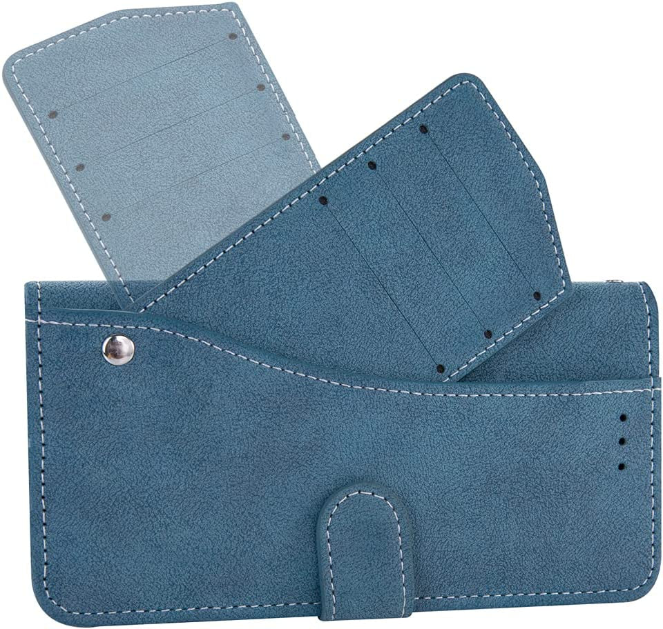 Compatible with LG V35 Thinq V30 plus Wallet Case and Tempered Glass Screen Protector Flip Cover Credit Card Holder Cell Accessories Phone Cases for LGV30 LGV35 LG30 LG35 V 30 35 V30+ V30S H931 Blue  NSS   