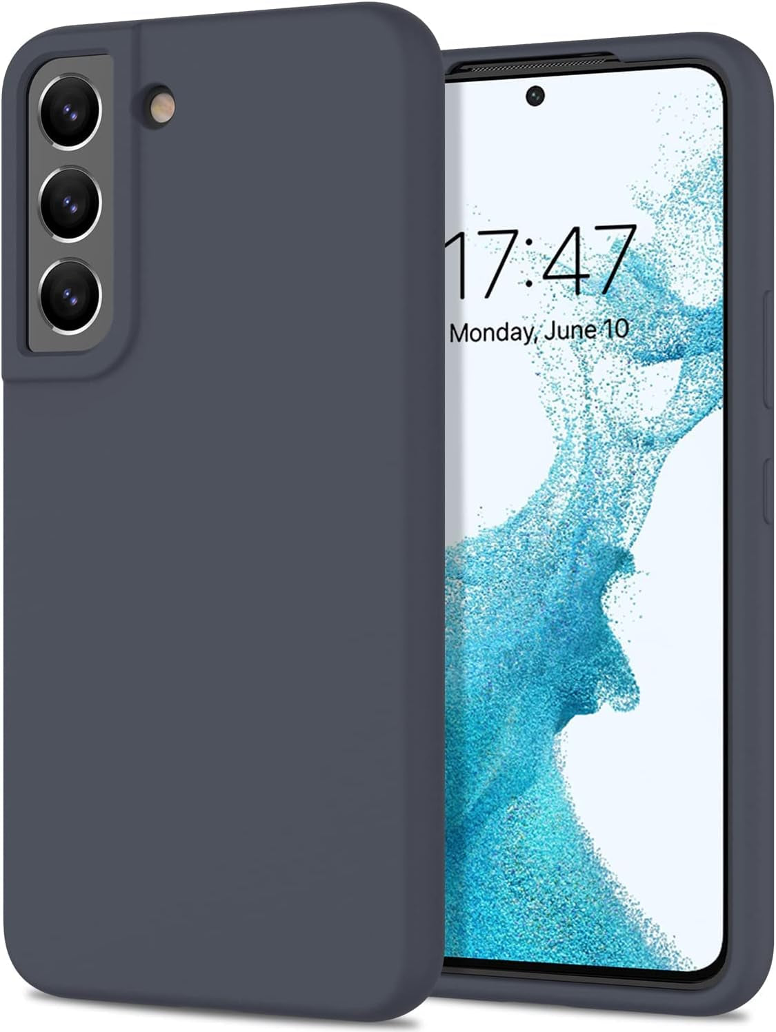 DEENAKIN for Samsung Galaxy S22 plus Case Silicone,Silky Smooth Flexible Gel Rubber Bumper Cover with Soft Microfiber Lining Slim Fit Protective Phone Case for Samsung Galaxy S22 plus Dark Grey  DEENAKIN   