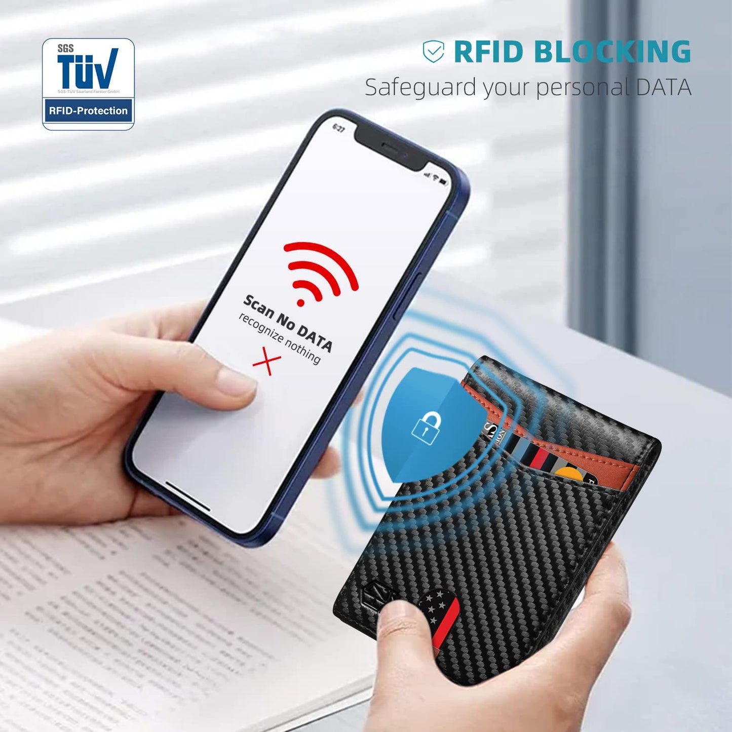 Zitahli Slim Wallet for Men-Leather Money Clip Mens Wallets-Rfid Blocking Front Pocket Bifold Wallet-Minimalist Credit Card Holder with Gift Box  Zitahli   