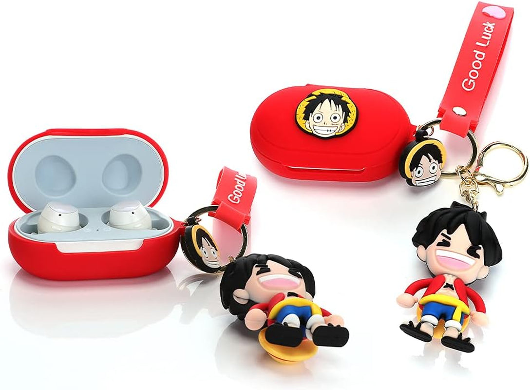 Fit Designed for Samsung Galaxy Buds Earphone/Galaxy Buds Plus+ Earphone, Suublg Silicone Cartoon Headphones Case Cover and Doll Keychain with Full Body Anti-Lost Lanyard Protection  Suublg   