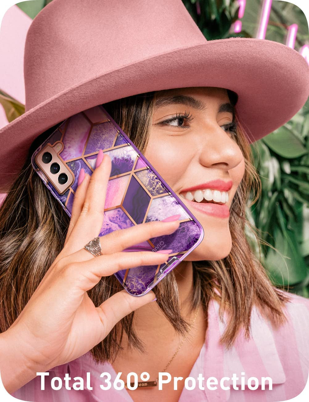 I-Blason Cosmo Protective Case for 6.1-Inch Samsung Galaxy S22 5G (2022), Marble Purple  i-Blason   