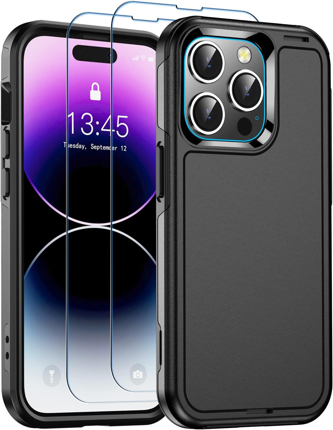 Jaroco for Iphone 14 Pro Case, [Military Grade Drop Protection] [2 Pcs Screen Protector & Camera Lens Protector] Full-Body Shockproof Protective for Iphone 14 Pro Phone Case 6.1 Inch (Red)  jaroco   