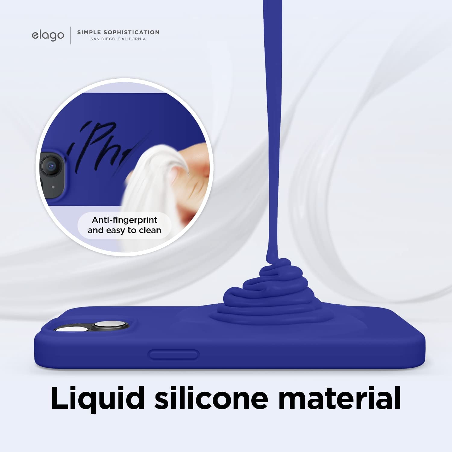 Elago Compatible with Iphone 14 Case, Liquid Silicone Case, Full Body Protective Cover, Shockproof, Slim Phone Case, Anti-Scratch Soft Microfiber Lining, 6.1 Inch (Cobalt Blue)  elago   