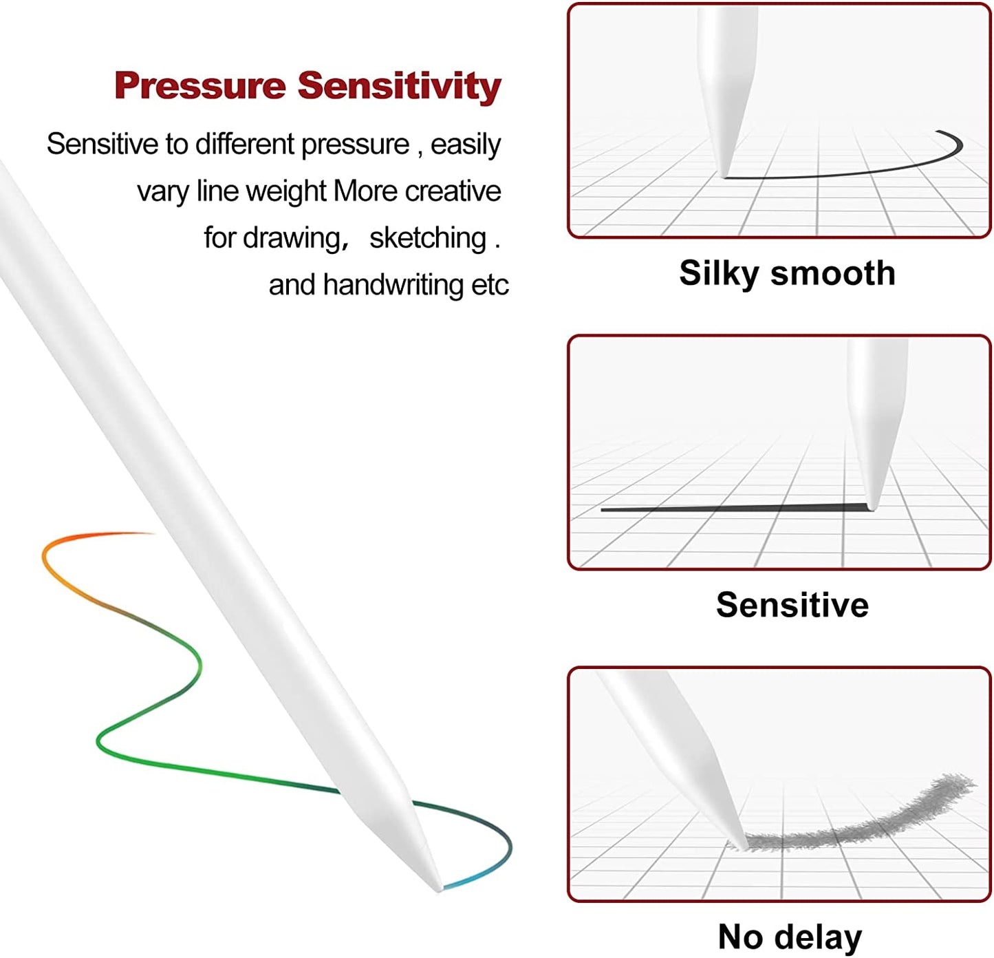 Alikiai 6 Pack Tips for Apple Pencil, Stylus Tips,Pencil Tips for Ipad, Replacement Pen Nibs Compatible with Ipad Air Mini Pro Apple Pencil 1St & 2Nd Generation  Alikiai   