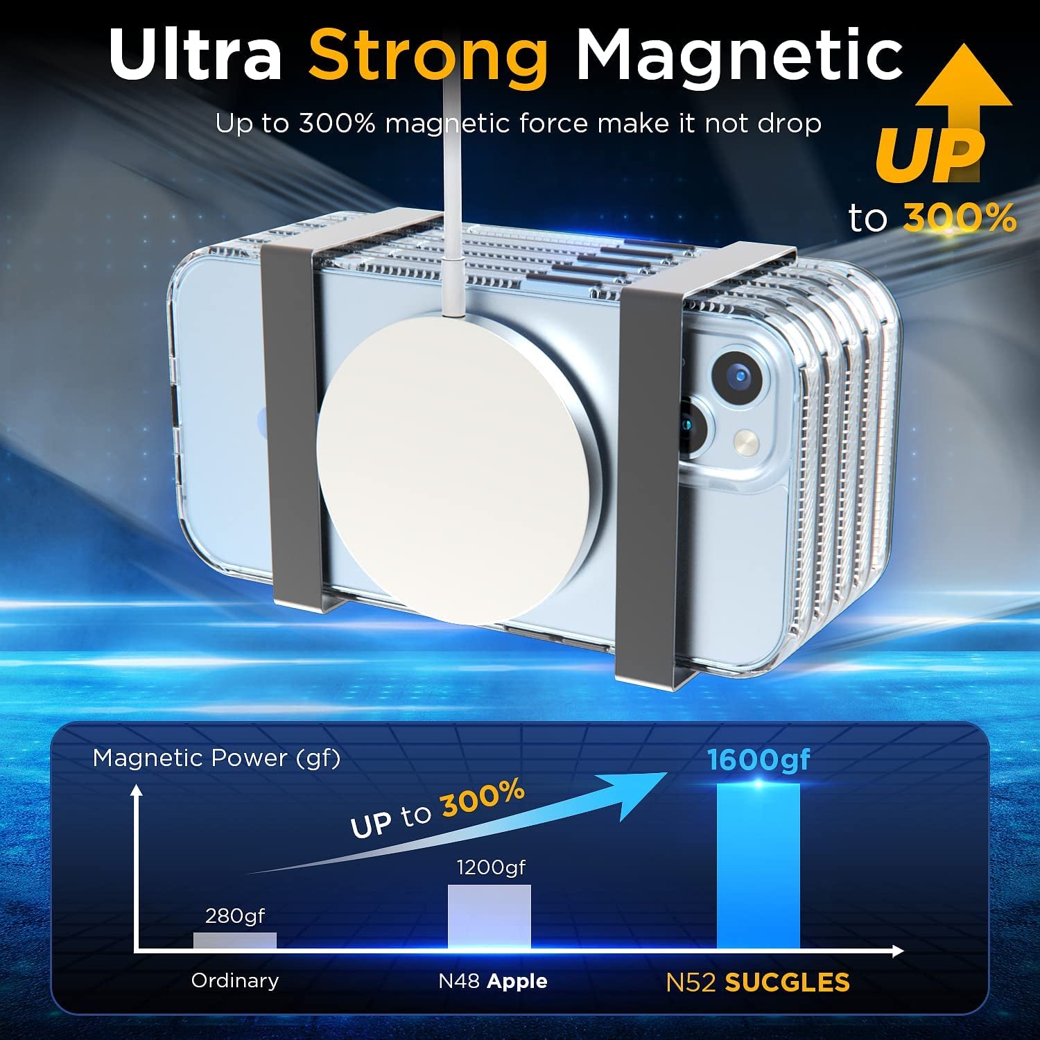 (2023 New) for Iphone 14 Case with Magsafe, [Strong Magnet] [Non-Yellowing] [10FT Military Grade Protection] Magnetic Clear Slim Mag Safe Bumper Thin Cover for (Apple Iphone14, Clear-Black)  Gotrays Gavin LLC   